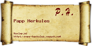 Papp Herkules névjegykártya